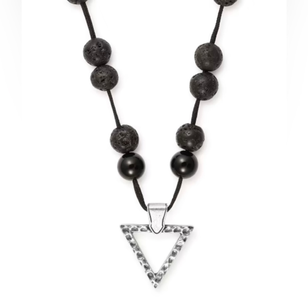 ALEX AND ANI beaded triangle necklace